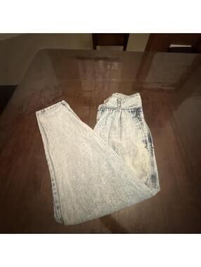 VINTAGE JORDACHE STUDIOS ACID WASH PLEATED JEANS Sz 12 HIGH WAIST MOM 80's